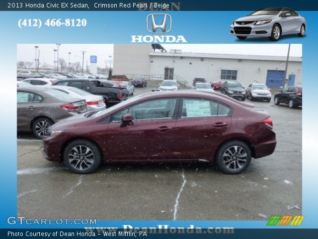 2013 Honda Civic EX Sedan in Crimson Red Pearl