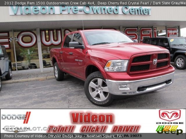 2012 Dodge Ram 1500 Outdoorsman Crew Cab 4x4 in Deep Cherry Red Crystal Pearl