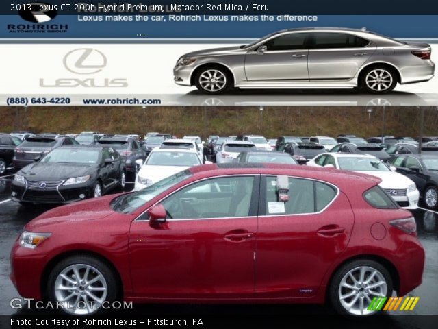 2013 Lexus CT 200h Hybrid Premium in Matador Red Mica