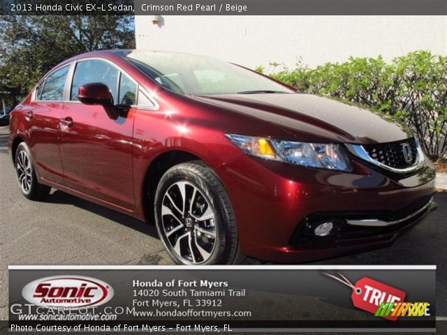 2013 Honda Civic EX-L Sedan in Crimson Red Pearl