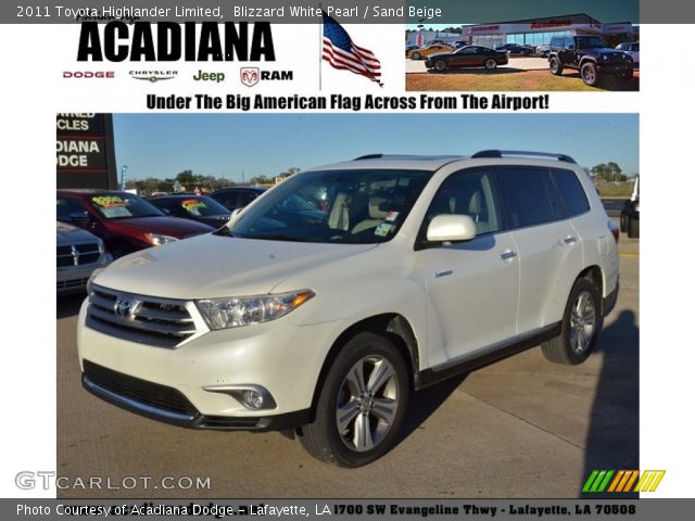 2011 Toyota Highlander Limited in Blizzard White Pearl