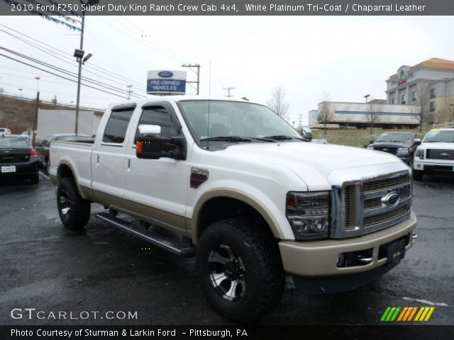 2010 Ford F250 Super Duty King Ranch Crew Cab 4x4 in White Platinum Tri-Coat