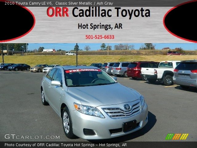 2010 Toyota Camry LE V6 in Classic Silver Metallic