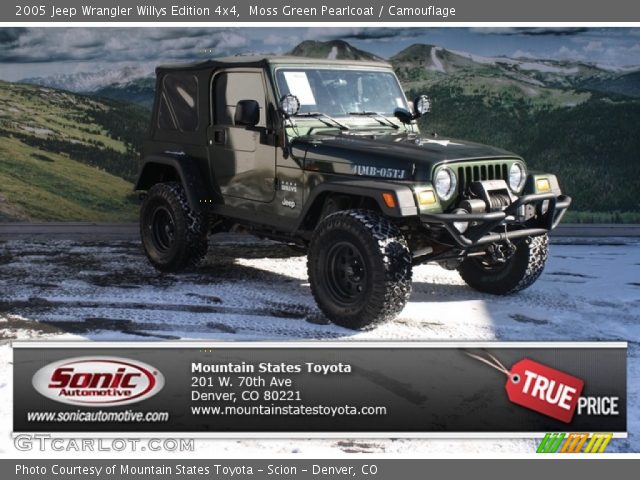 2005 Jeep Wrangler Willys Edition 4x4 in Moss Green Pearlcoat