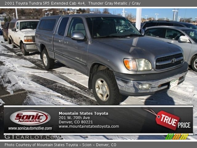 2001 Toyota Tundra SR5 Extended Cab 4x4 in Thunder Gray Metallic