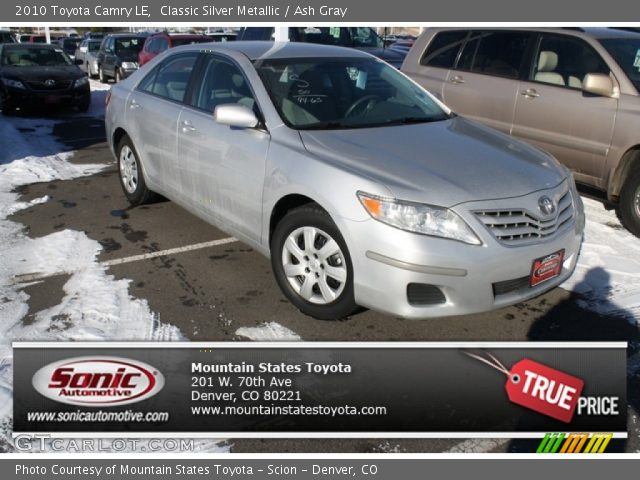 2010 Toyota Camry LE in Classic Silver Metallic