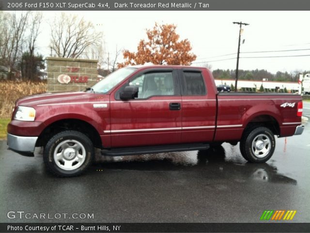 2006 Ford F150 XLT SuperCab 4x4 in Dark Toreador Red Metallic