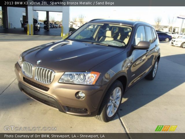 2013 BMW X3 xDrive 28i in Sparkling Bronze Metallic