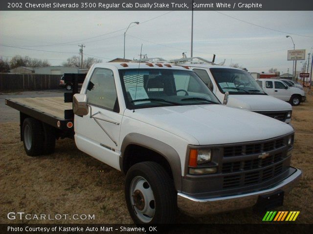 2002 Chevrolet Silverado 3500 Regular Cab Dually Stake Truck in Summit White