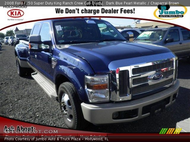 2008 Ford F350 Super Duty King Ranch Crew Cab Dually in Dark Blue Pearl Metallic