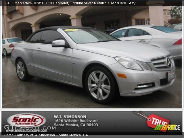 2012 Mercedes-Benz E 350 Cabriolet in Iridium Silver Metallic