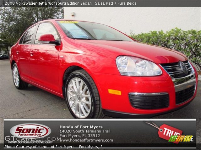 2008 Volkswagen Jetta Wolfsburg Edition Sedan in Salsa Red