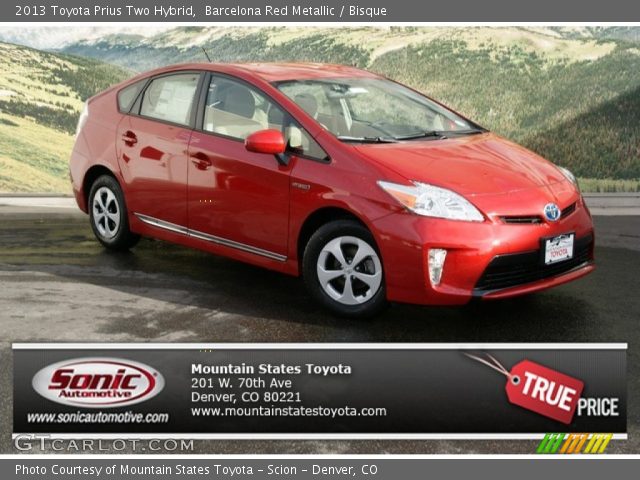 2013 Toyota Prius Two Hybrid in Barcelona Red Metallic