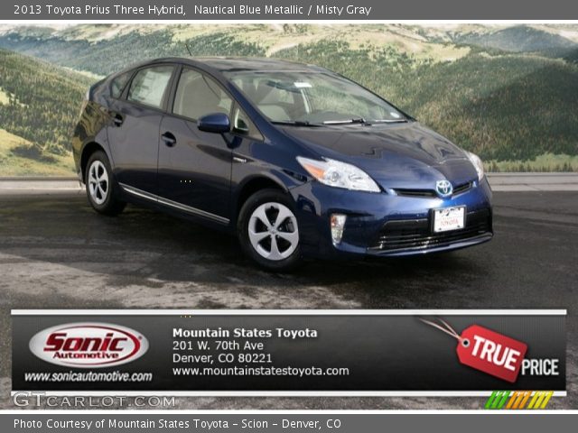 2013 Toyota Prius Three Hybrid in Nautical Blue Metallic