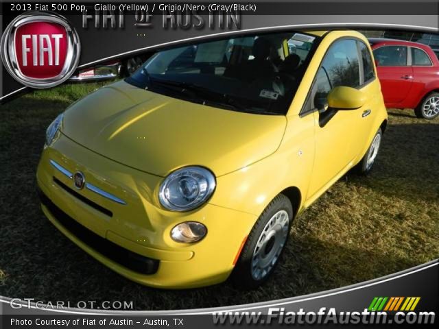 2013 Fiat 500 Pop in Giallo (Yellow)