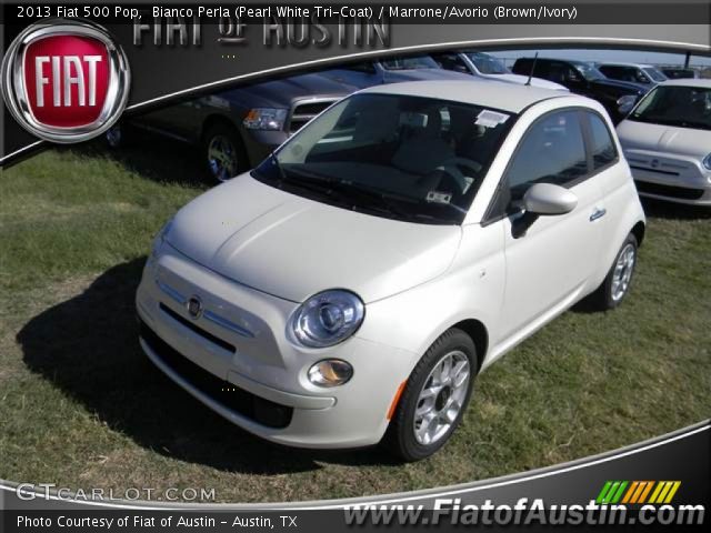 2013 Fiat 500 Pop in Bianco Perla (Pearl White Tri-Coat)