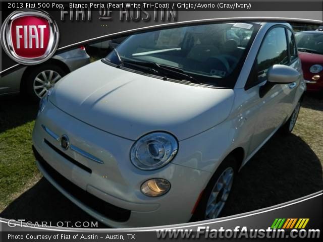 2013 Fiat 500 Pop in Bianco Perla (Pearl White Tri-Coat)