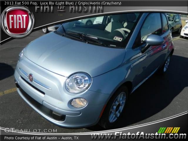 2013 Fiat 500 Pop in Luce Blu (Light Blue)
