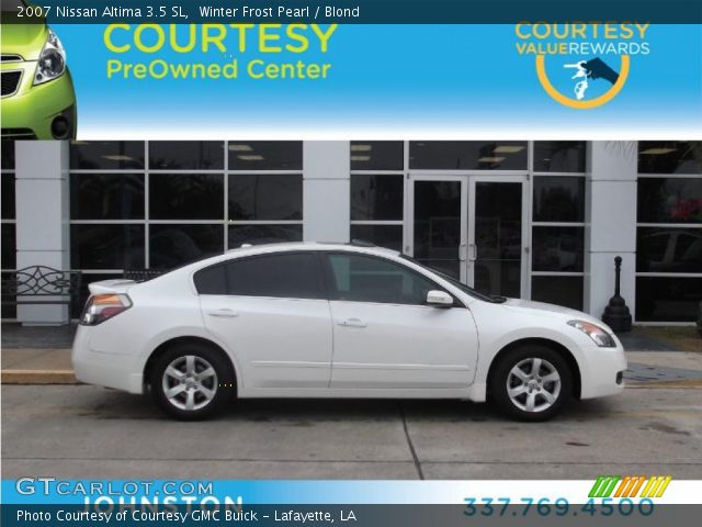 2007 Nissan Altima 3.5 SL in Winter Frost Pearl