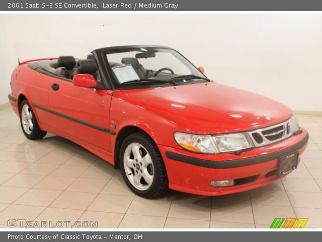 2001 Saab 9-3 SE Convertible in Laser Red