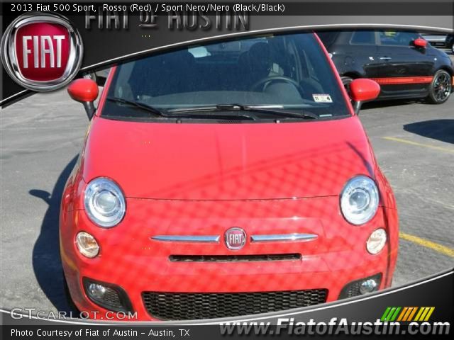 2013 Fiat 500 Sport in Rosso (Red)