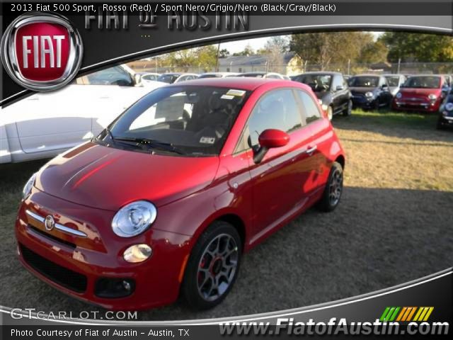 2013 Fiat 500 Sport in Rosso (Red)