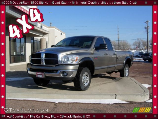 2007 Dodge Ram 3500 Big Horn Quad Cab 4x4 in Mineral Gray Metallic