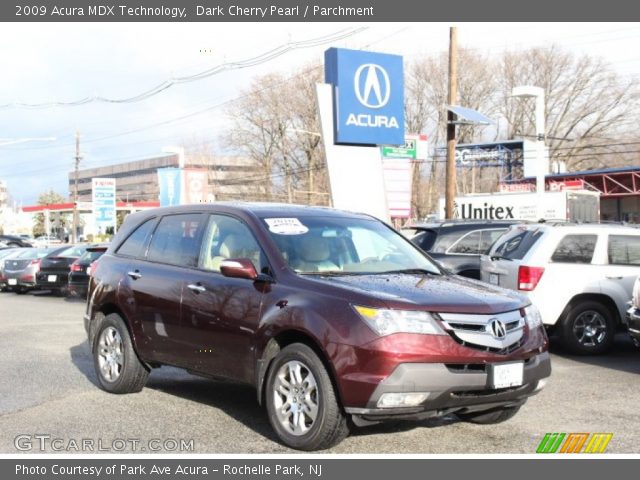 2009 Acura MDX Technology in Dark Cherry Pearl