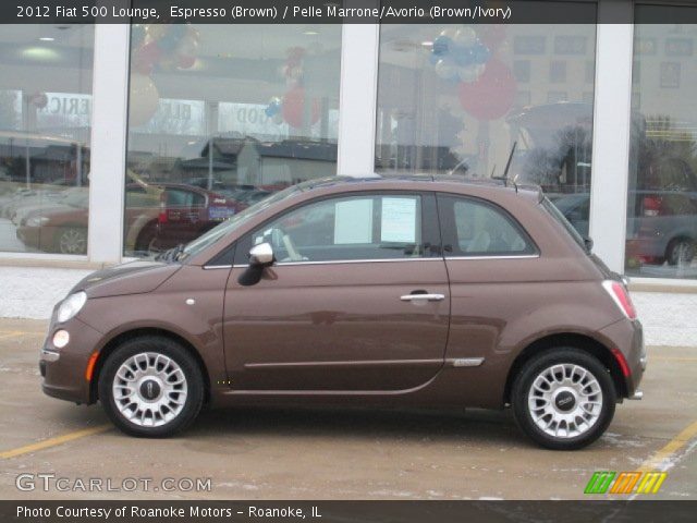 2012 Fiat 500 Lounge in Espresso (Brown)