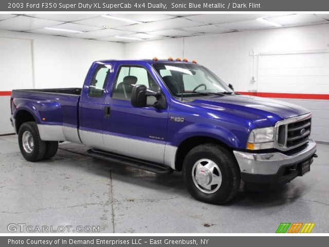 2003 Ford F350 Super Duty XL SuperCab 4x4 Dually in Sonic Blue Metallic