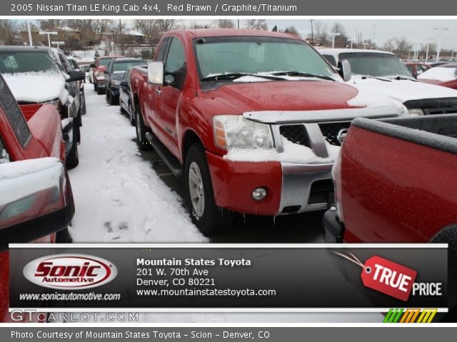 2005 Nissan Titan LE King Cab 4x4 in Red Brawn