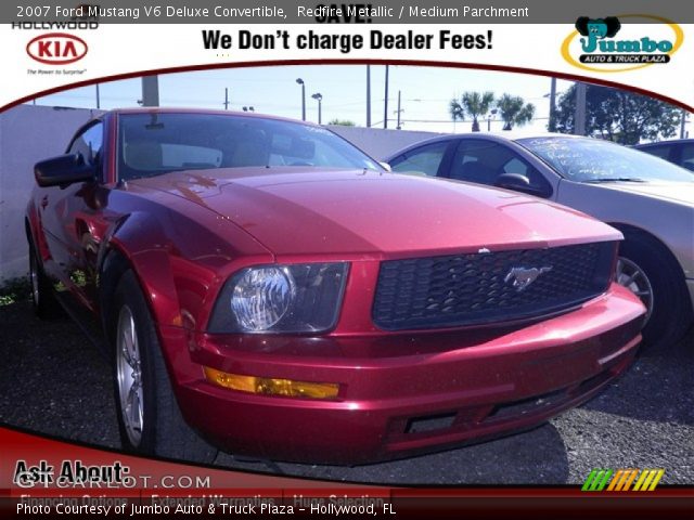 2007 Ford Mustang V6 Deluxe Convertible in Redfire Metallic