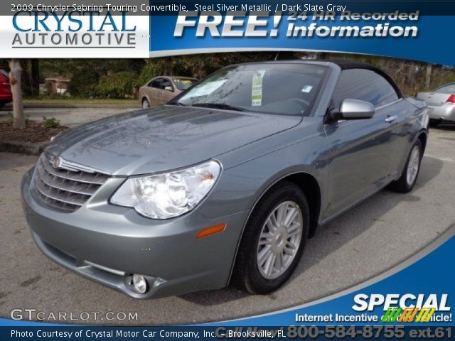 2009 Chrysler Sebring Touring Convertible in Steel Silver Metallic