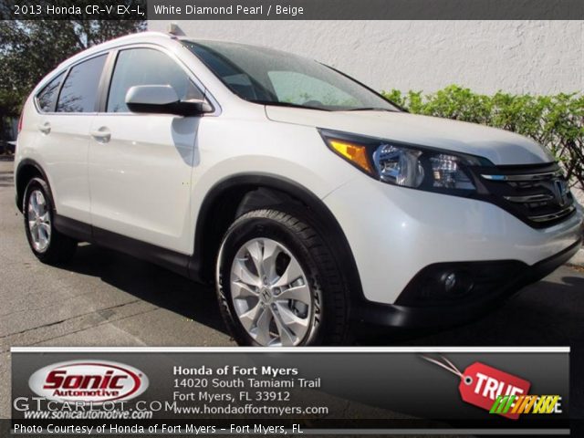 2013 Honda CR-V EX-L in White Diamond Pearl