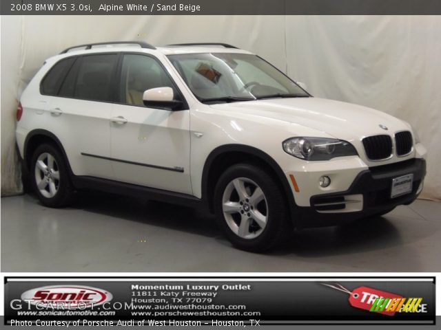2008 BMW X5 3.0si in Alpine White