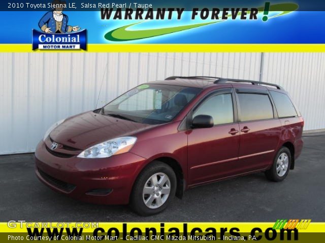 2010 Toyota Sienna LE in Salsa Red Pearl