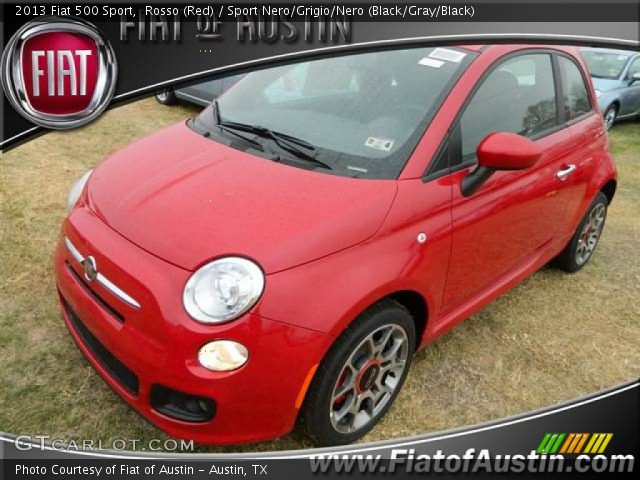 2013 Fiat 500 Sport in Rosso (Red)