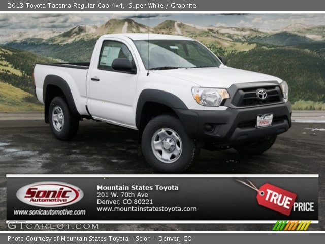 2013 Toyota Tacoma Regular Cab 4x4 in Super White