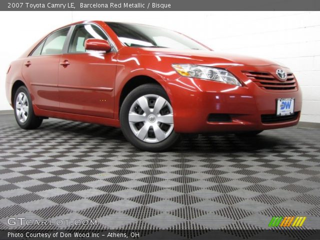 2007 Toyota Camry LE in Barcelona Red Metallic
