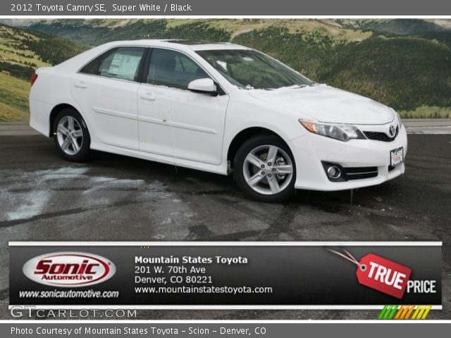 2012 Toyota Camry SE in Super White