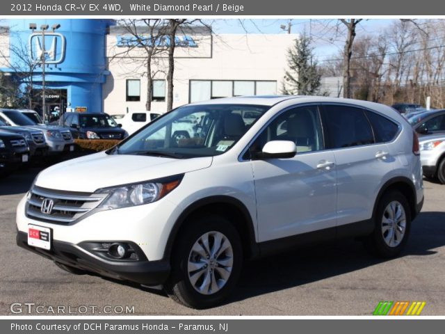 2012 Honda CR-V EX 4WD in White Diamond Pearl