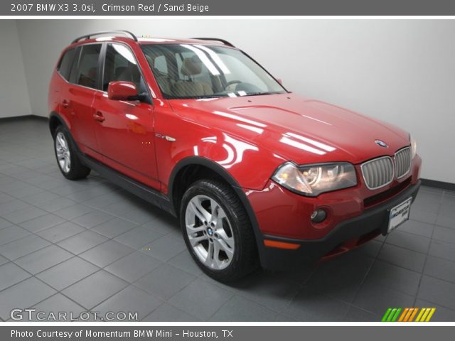 2007 BMW X3 3.0si in Crimson Red