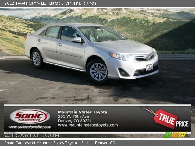2012 Toyota Camry LE in Classic Silver Metallic