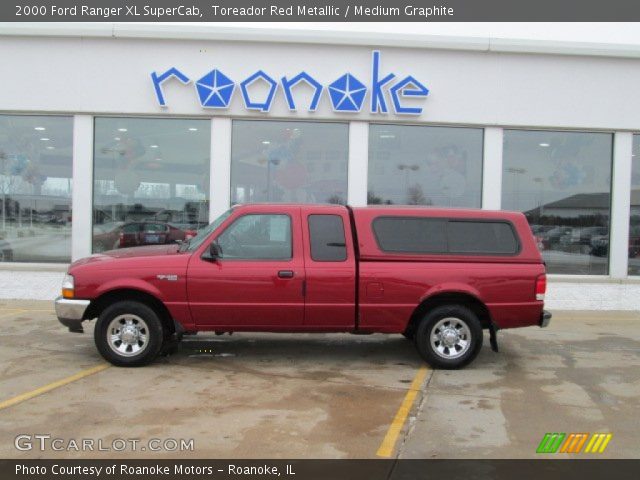 2000 Ford Ranger XL SuperCab in Toreador Red Metallic