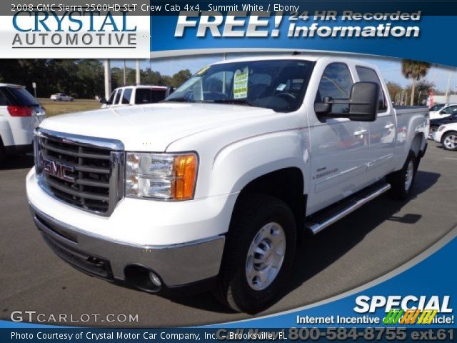 2008 GMC Sierra 2500HD SLT Crew Cab 4x4 in Summit White