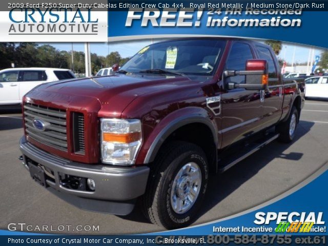 2009 Ford F250 Super Duty Cabelas Edition Crew Cab 4x4 in Royal Red Metallic