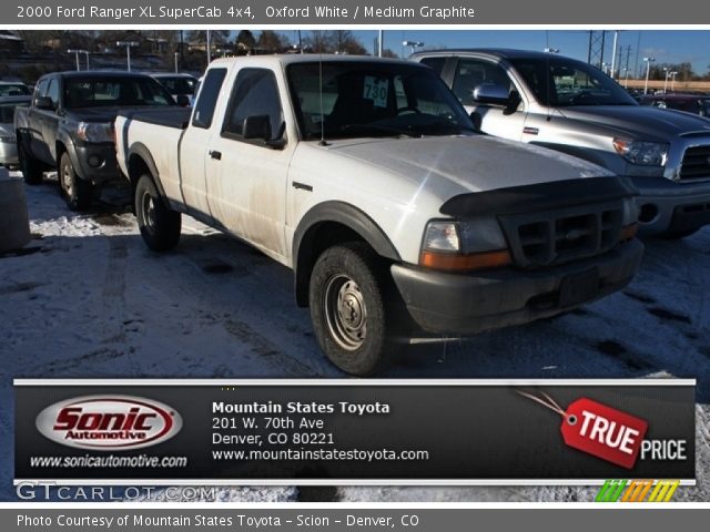2000 Ford Ranger XL SuperCab 4x4 in Oxford White