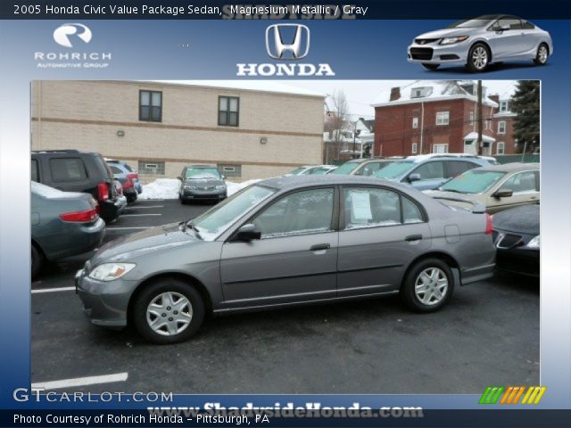 2005 Honda Civic Value Package Sedan in Magnesium Metallic