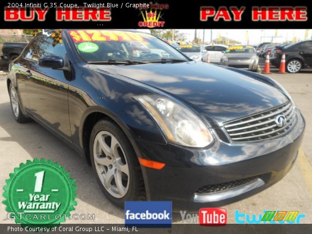 2004 Infiniti G 35 Coupe in Twilight Blue