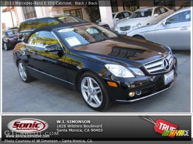 2011 Mercedes-Benz E 350 Cabriolet in Black